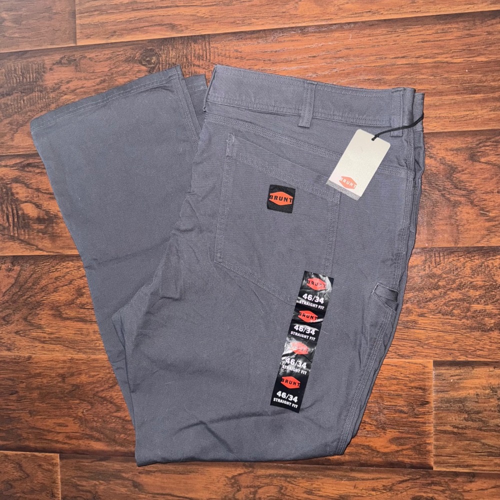 Workwear Utility Heavy Duty Brunt The Torra Work Pant Charcoal Gray 46x34 Mens